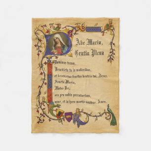 Ave Maria Hagel Mary in der lateinischen Fleecedecke