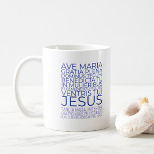 Ave Maria / Hail Mary Latein-Englisch Kaffeetasse