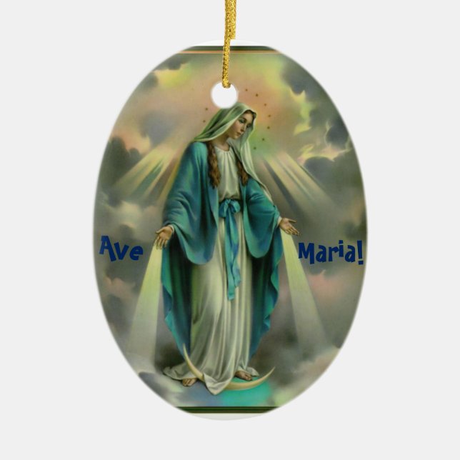 Ave Maria Keramik Ornament (Vorne)
