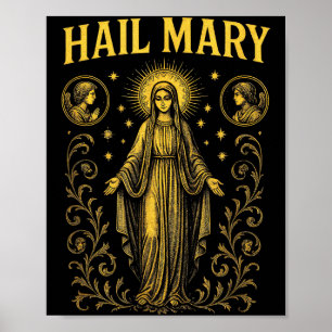 Ave Maria - Lady Guadalupe Christliche Kunst Poster
