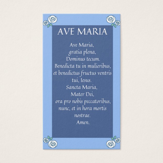AVE MARIA Latin Praetkarten (Vorderseite)