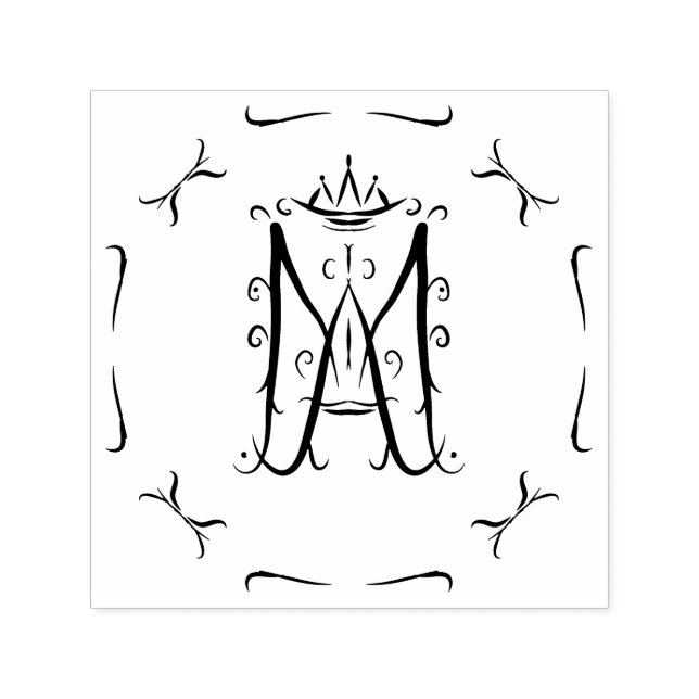 Ave Maria Monogram Permastempel (Design)