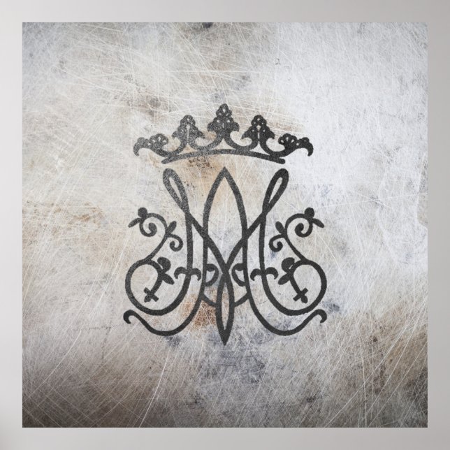 Ave Maria Monogram Poster (Vorne)
