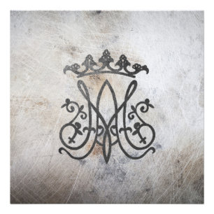 Ave Maria Monogramm Fotodruck
