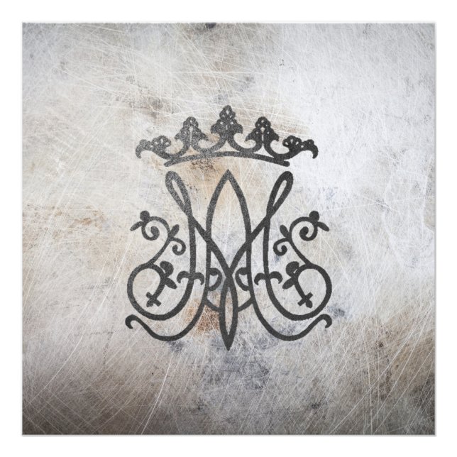 Ave Maria Monogramm Fotodruck (Vorne)