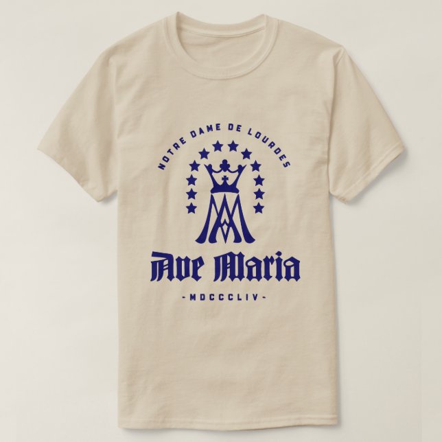 AVE MARIA NOTRE DAME DE LOURDES T-Shirt (Design vorne)