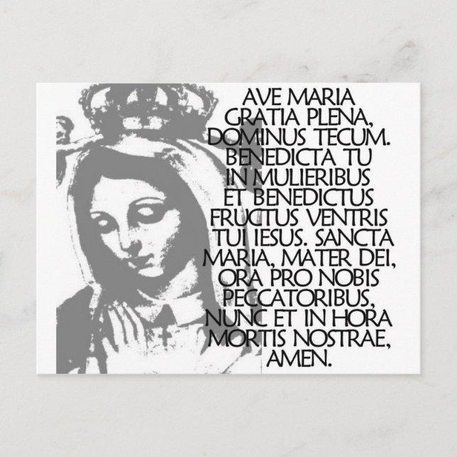 Ave Maria Postkarte (Vorderseite)