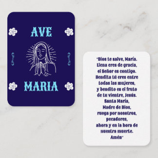 Ave Maria Prayer Card - Spanish Hail Mary Platzkarte