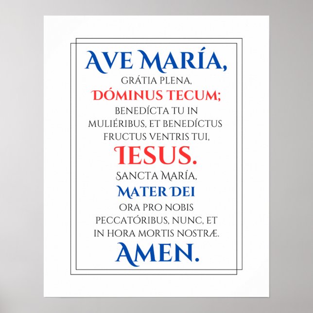 Ave Maria Print Poster (Vorne)