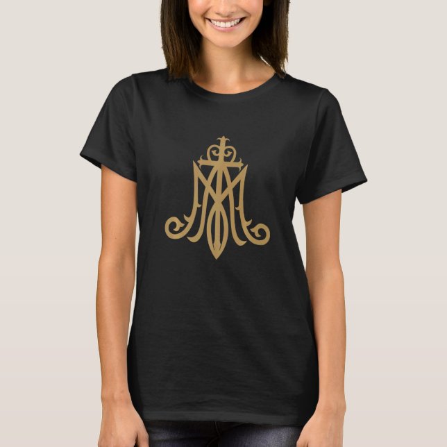 Ave Maria Schubert Latin Mass Gesegnete Mutter Mar T-Shirt (Vorderseite)