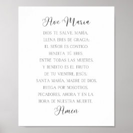 Ave Maria Spanish Gebet Poster