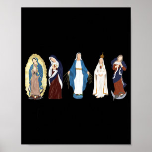 Ave Maria voll der Gnade, gesegnete Jungfrau Maria Poster