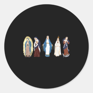 Ave Maria voll der Gnade, gesegnete Jungfrau Maria Runder Aufkleber