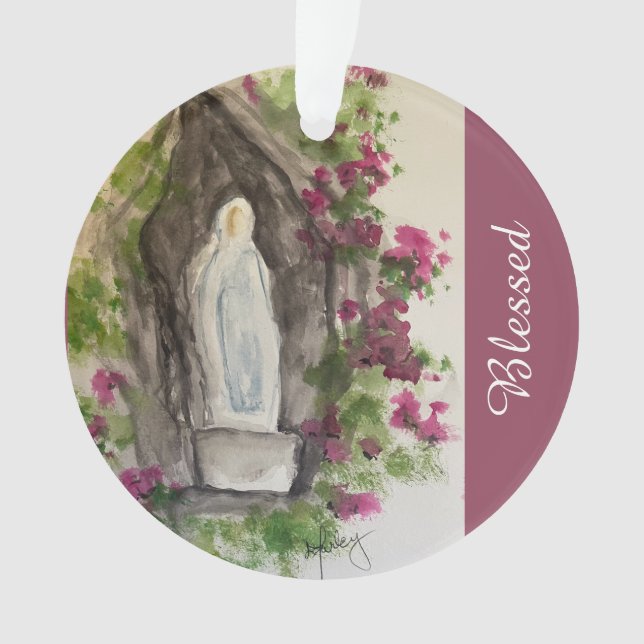 Ave Maria Weihnachtsbaumanhänger Ornament (Vorderseite)