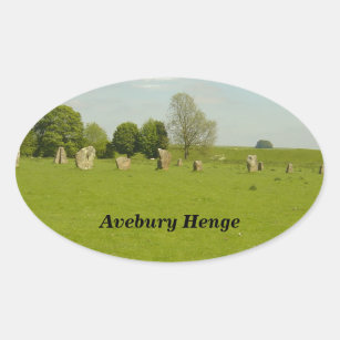 Avebury Henge - Großbritannien Ovaler Aufkleber