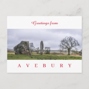 Avebury Steinkreis Ansicht Postkarte