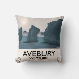 Avebury, Wiltshire Steinkreis vintage Reise. Kissen