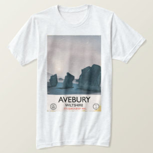 Avebury, Wiltshire Stone Circle Vintage Reise. T-Shirt