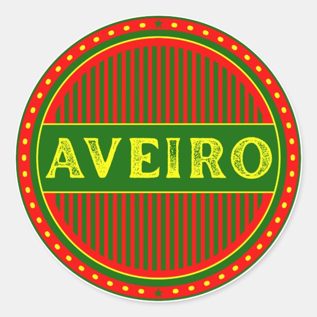 Aveiro City Pride Emblem – Portugiesische Identitä Runder Aufkleber (Vorderseite)