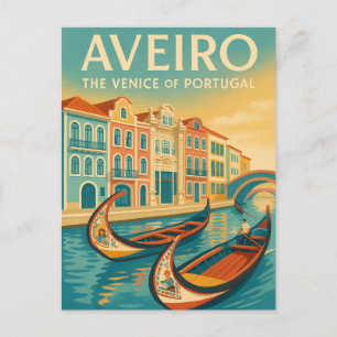 Aveiro – Venedig Portugals Postkarte