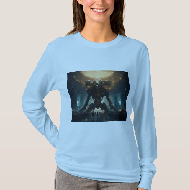 Avengers gegen Cyborgs: Zusammenstoß im Tech Nexus T-Shirt (Vorderseite)