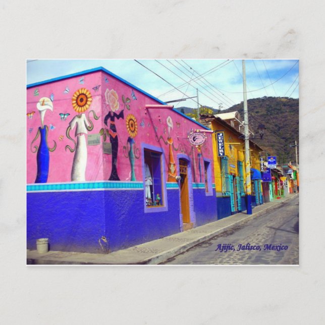 Avenida Colon in Ajijc, Jalisco Mexico Postkarte (Vorderseite)
