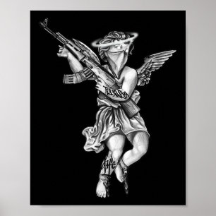 Avening Angel Sinner Chicano Tattoo Poster