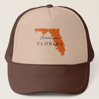 Aventura Florida Geschenk Cloud USA Staat Town Cap Truckerkappe