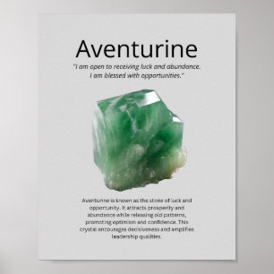 Aventurin Crystal Meaning Poster