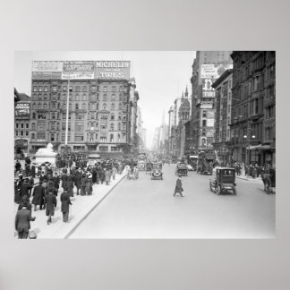 Avenue at 42nd Street: 1910 Poster