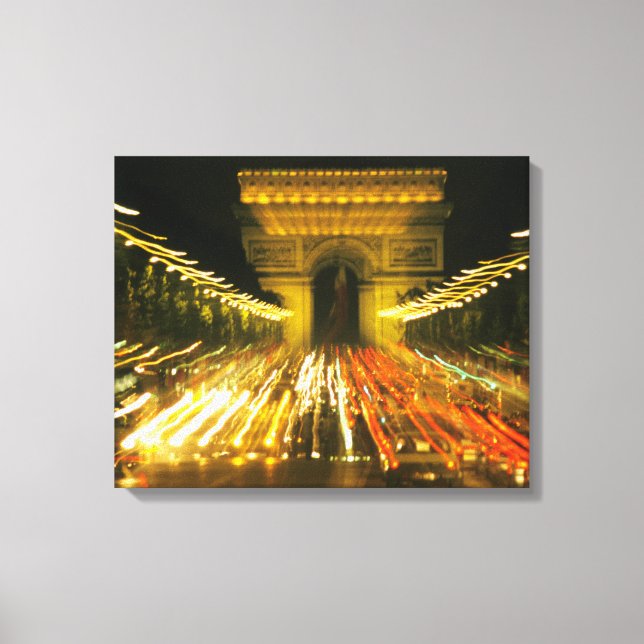 Avenue des Champs-Elysees, Arch of Triumph, Leinwanddruck (Vorderseite)