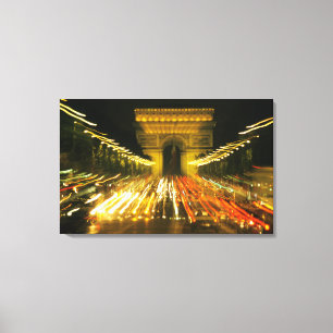Avenue des Champs-Elysees, Triumphbogen, Leinwanddruck