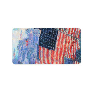 Avenue in Rain von Frederick Childe Hassam Adressaufkleber