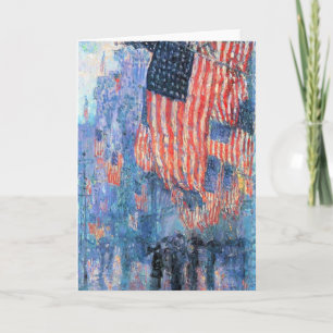 Avenue in Rain von Frederick Childe Hassam Karte