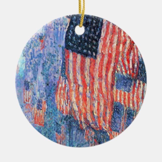 Avenue in Rain von Frederick Childe Hassam Keramikornament (Vorne)