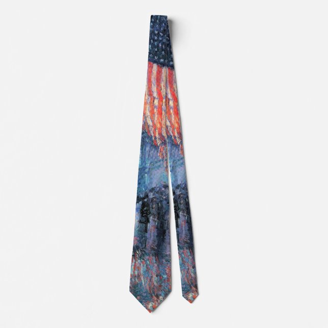 Avenue in Rain von Frederick Childe Hassam Krawatte (Vorderseite)