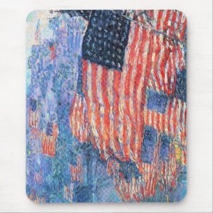 Avenue in Rain von Frederick Childe Hassam Mousepad