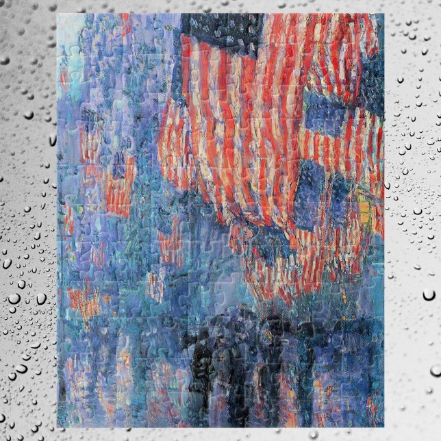 Avenue in Rain von Frederick Childe Hassam Puzzle (Von Creator hochgeladen)