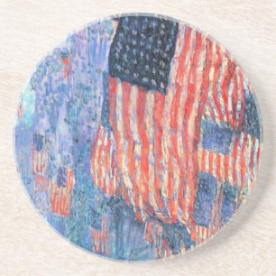 Avenue in Rain von Frederick Childe Hassam Sandstein Untersetzer