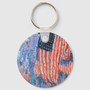 Avenue in Rain von Frederick Childe Hassam Schlüsselanhänger