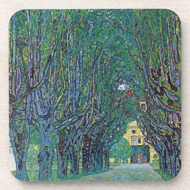 Avenue in Schloss Kammer Park bei Gustav Klimt Getränkeuntersetzer (Vorderseite)