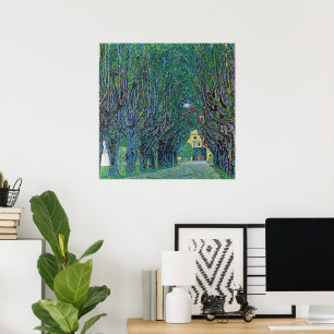 Avenue in Schloss Kammer Park bei Gustav Klimt Poster