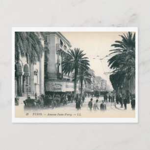 Avenue Jules Ferry, Tunis, Tunesien Vintage Postkarte