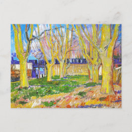 Avenue of Flugzeug Trees near Arles Station by Vin Postkarte