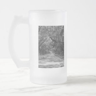 Avenue of Oaks Graustufen Mattglas Bierglas
