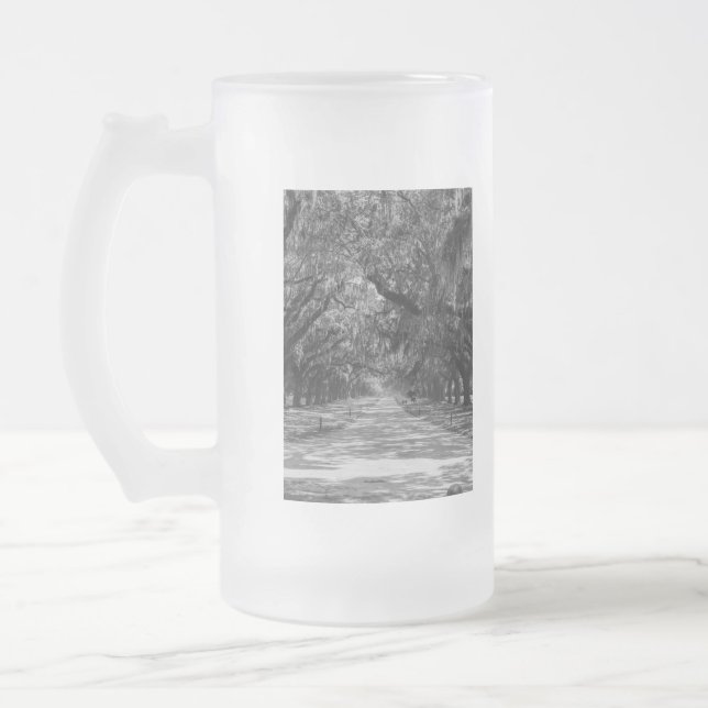 Avenue of Oaks Graustufen Mattglas Bierglas (Links)