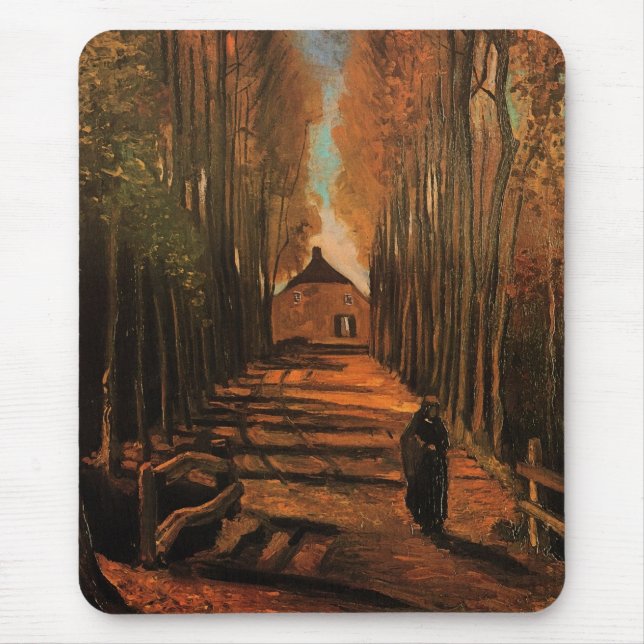 Avenue of Poplars im Herbst Van Gogh Mousepad (Vorne)