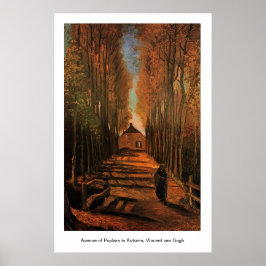 Avenue of Poplars im Herbst, Vincent van Gogh. Im Poster