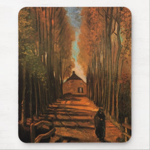 Avenue of Poplars im Herbst von Vincent van Gogh Mousepad