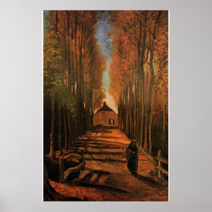 Avenue of Poplars im Herbst von Vincent van Gogh Poster